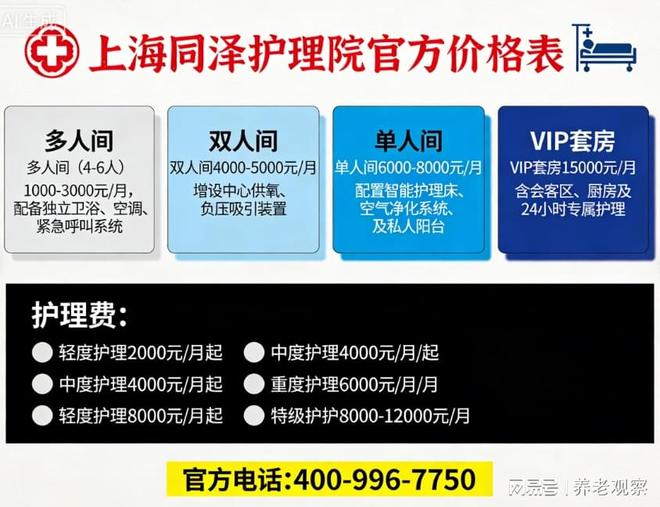 2026失能看护！上海同泽护理院地址收费价格4000元起住青浦(图4)